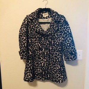 Women’s Leopard Print Pea Coat